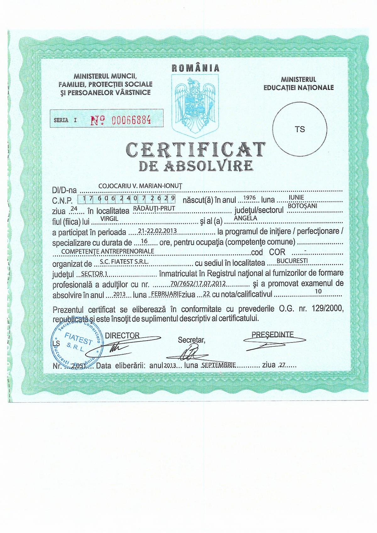 Competențe Antreprenoriale